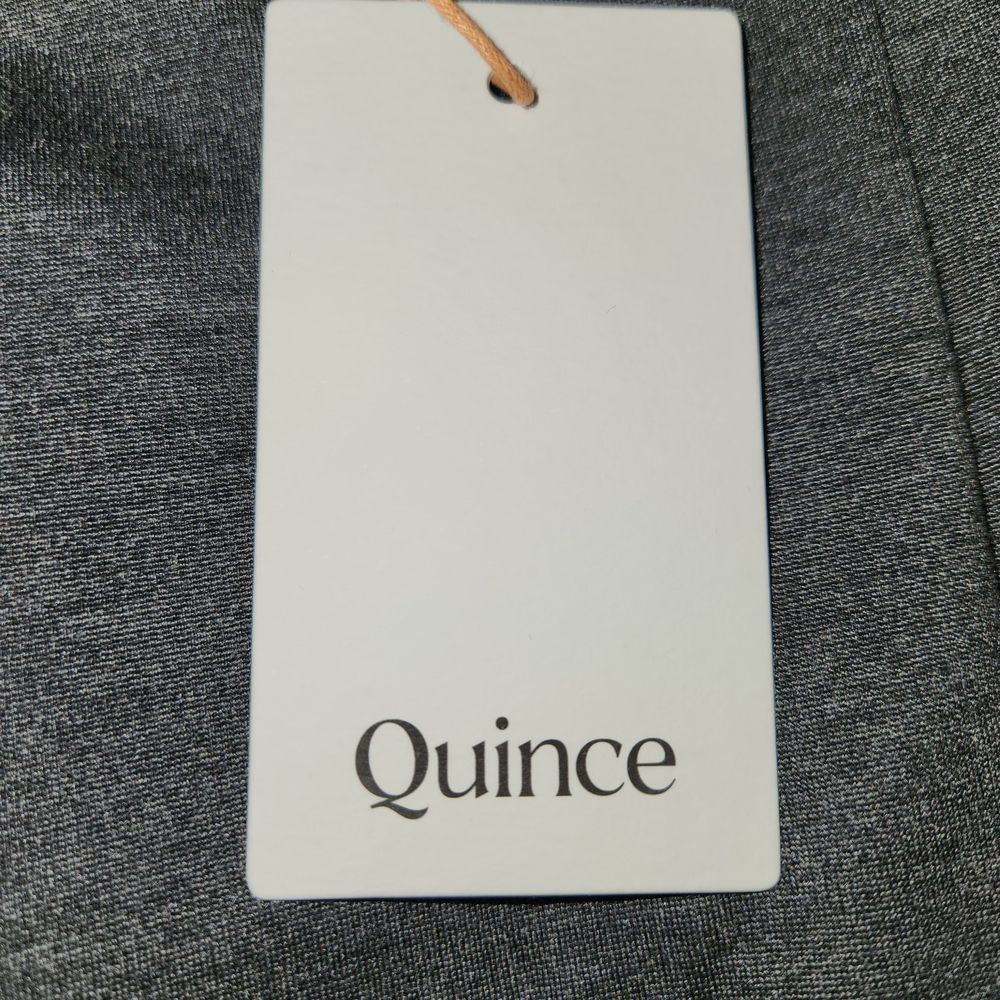 NWT Quince Ultra Stretch Ponte Sleeveless Dress Charcoal Size L Gray Jumper Zip - Picture 10 of 14